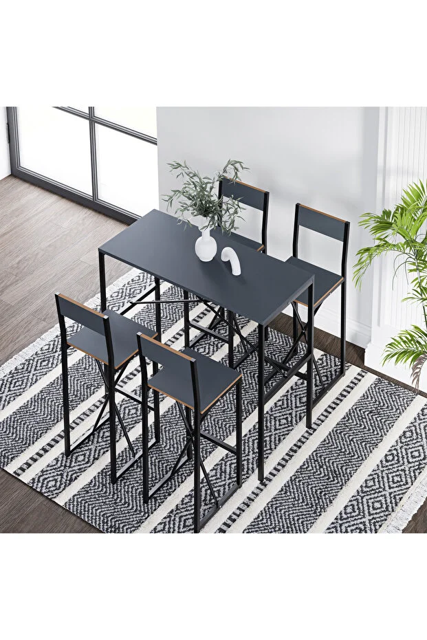 4 Kişilik Bar Masa Bar Sandalye Yemek Masa Sandalye Takımı